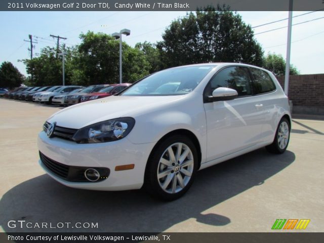 Candy White 2011 Volkswagen Golf 2 Door TDI with Titan Black interior 2011 