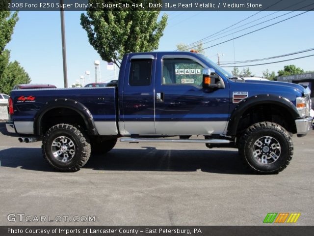 2008 Ford F250 Super Duty XLT SuperCab 4x4 in Dark Blue Pearl Metallic