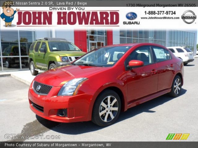 2011 Nissan Sentra 2.0 SR in Lava Red