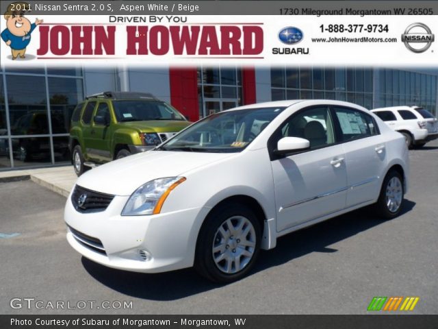 2011 Nissan Sentra 2.0 S in Aspen White