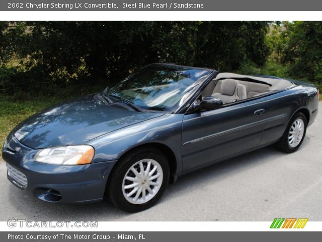 2002 Chrysler Sebring LX Convertible in Steel Blue Pearl