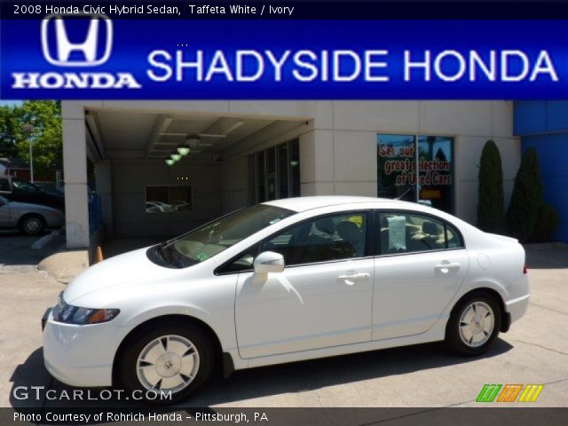2008 Honda Civic Hybrid Sedan in Taffeta White