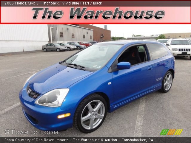 2005 Honda Civic Si Hatchback in Vivid Blue Pearl