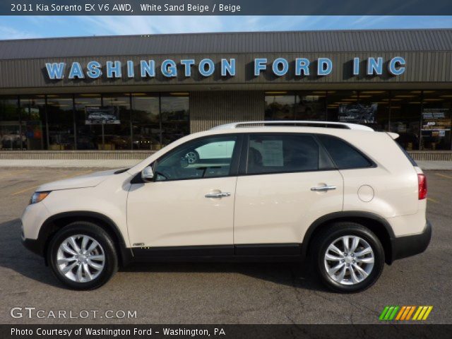 2011 Kia Sorento EX V6 AWD in White Sand Beige