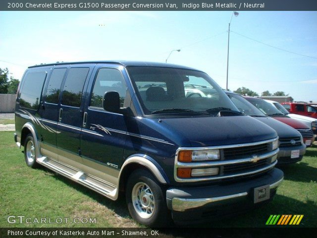 2000 Chevrolet Express G1500 Passenger Conversion Van in Indigo Blue Metallic