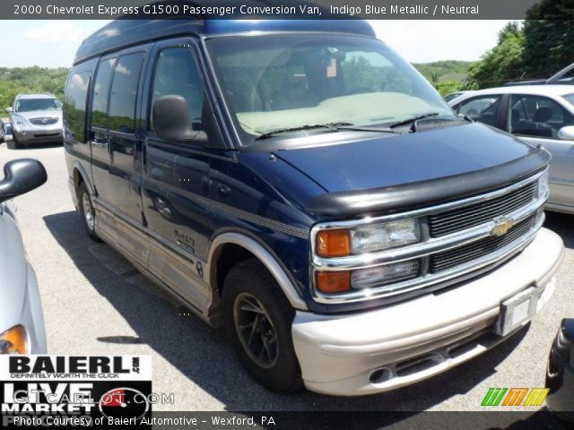2000 Chevrolet Express G1500 Passenger Conversion Van in Indigo Blue Metallic