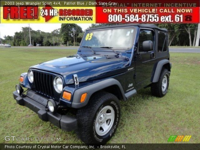 2003 Jeep Wrangler Sport 4x4 in Patriot Blue