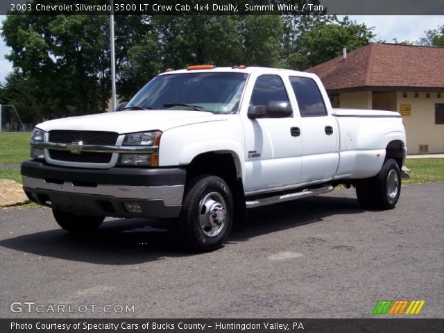 2003 Chevrolet Silverado 3500 LT Crew Cab 4x4 Dually in Summit White