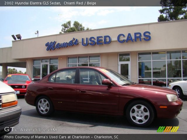 2002 Hyundai Elantra GLS Sedan in Chianti Red
