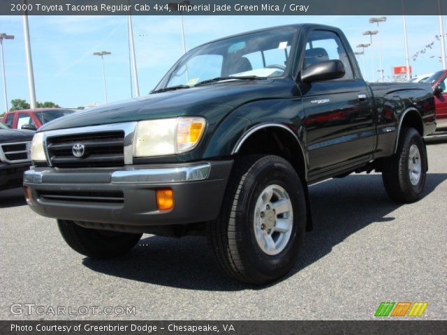 2000 Toyota Tacoma Regular Cab 4x4 in Imperial Jade Green Mica