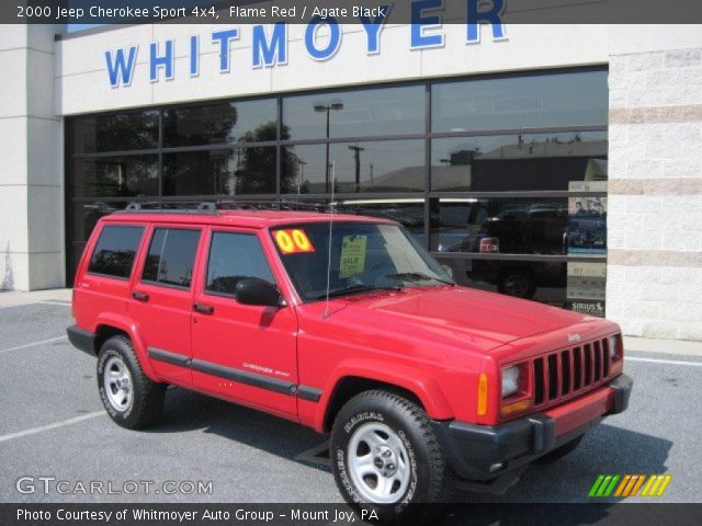 2000 Jeep Cherokee Sport 4x4 in Flame Red
