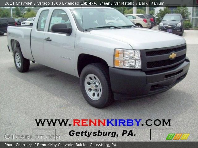 2011 Chevrolet Silverado 1500 Extended Cab 4x4 in Sheer Silver Metallic