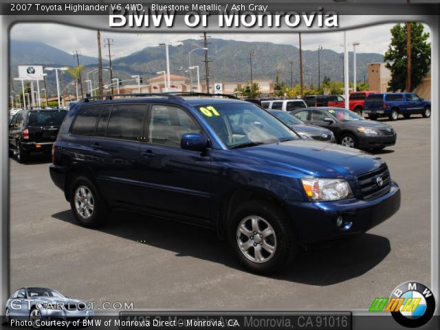 2007 Toyota Highlander V6 4WD in Bluestone Metallic