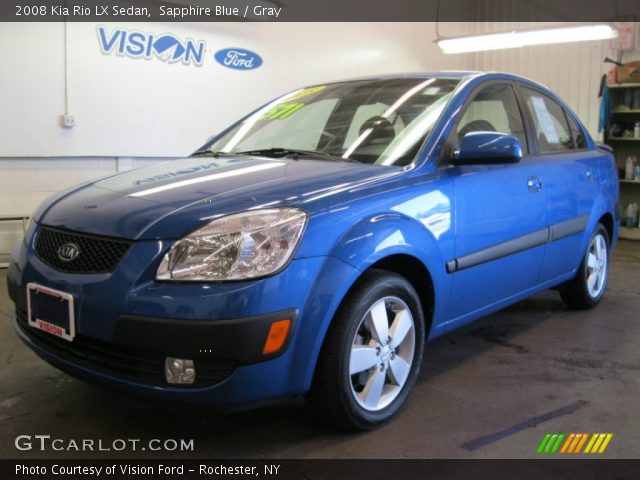 2008 Kia Rio LX Sedan in Sapphire Blue