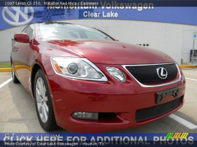 2007 Lexus GS 350 in Matador Red Mica