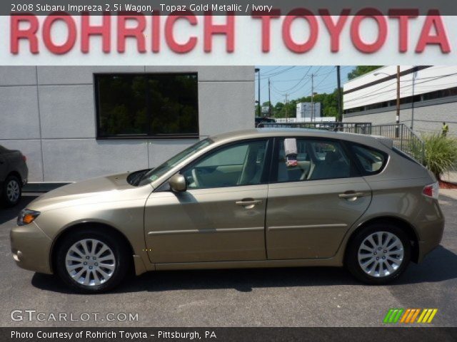 2008 Subaru Impreza 2.5i Wagon in Topaz Gold Metallic
