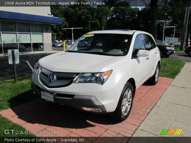 2008 Acura MDX Technology in Aspen White Pearl