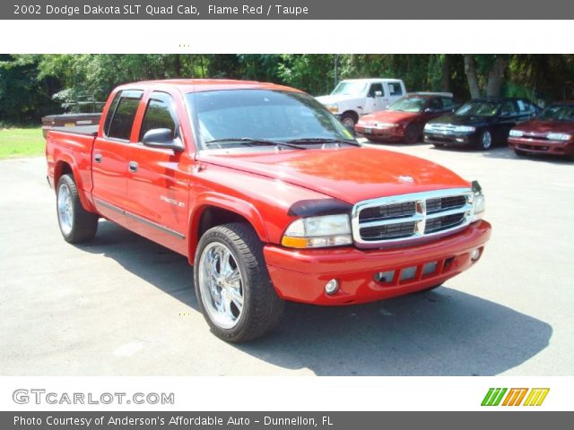 2002 Dodge Dakota SLT Quad Cab in Flame Red