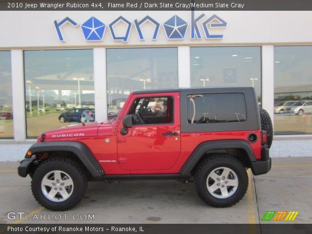 2010 Jeep Wrangler Rubicon 4x4 in Flame Red