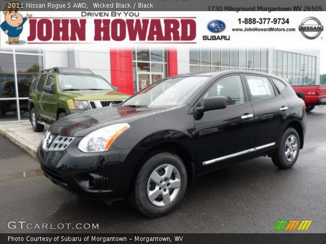 2011 Nissan Rogue S AWD in Wicked Black