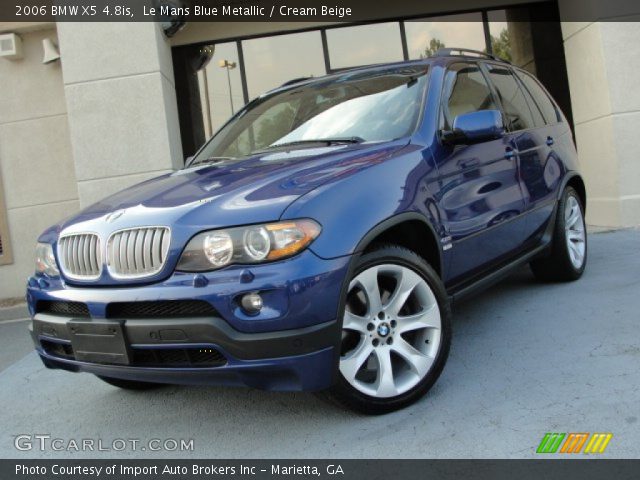 2006 BMW X5 4.8is in Le Mans Blue Metallic