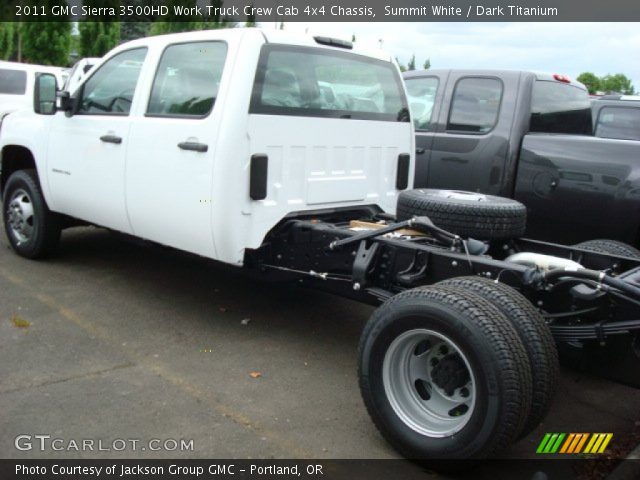 2011 GMC Sierra 3500HD Work Truck Crew Cab 4x4 Chassis in Summit White