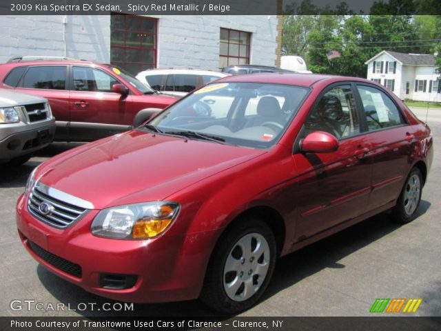 2009 Kia Spectra EX Sedan in Spicy Red Metallic