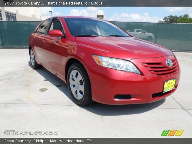2007 Toyota Camry LE in Barcelona Red Metallic