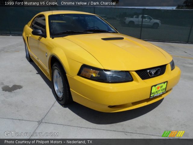 1999 Ford Mustang V6 Coupe in Chrome Yellow