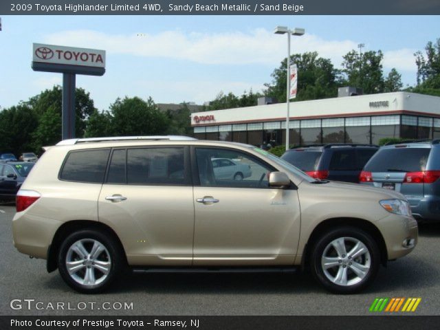 2009 Toyota Highlander Limited 4WD in Sandy Beach Metallic