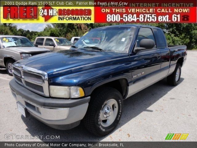 2001 Dodge Ram 1500 SLT Club Cab in Patriot Blue Pearl