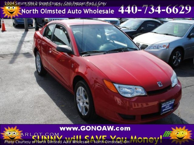 2004 Saturn ION 2 Quad Coupe in Chili Pepper Red