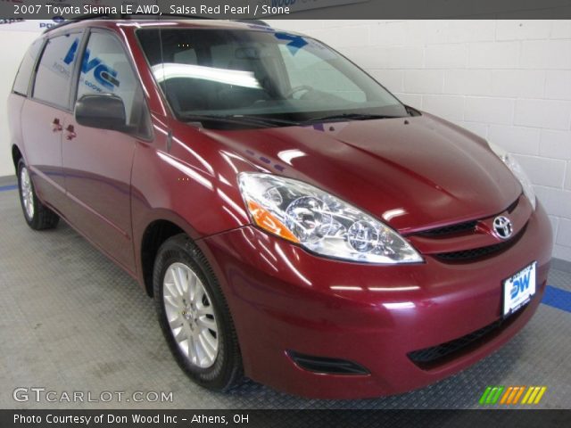 2007 Toyota Sienna LE AWD in Salsa Red Pearl