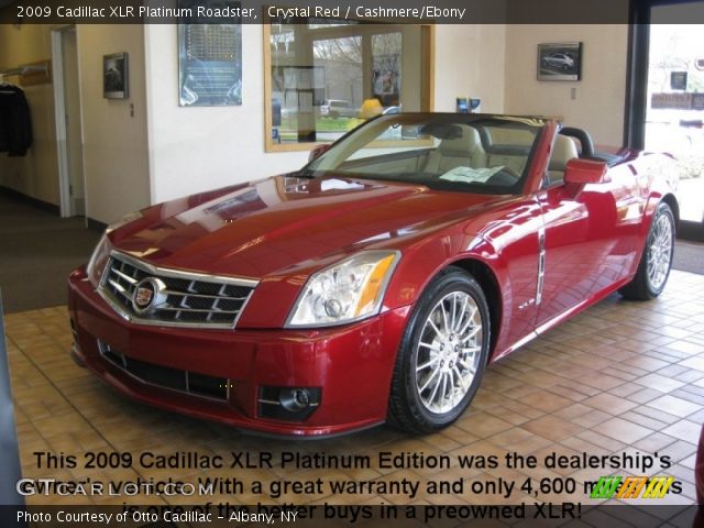 2009 Cadillac XLR Platinum Roadster in Crystal Red