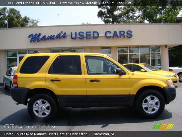 2003 Ford Escape XLT V6 4WD in Chrome Yellow Metallic