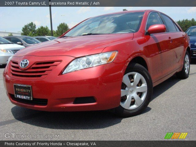 2007 Toyota Camry LE in Barcelona Red Metallic