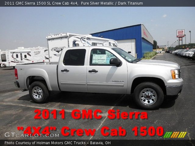 2011 GMC Sierra 1500 SL Crew Cab 4x4 in Pure Silver Metallic