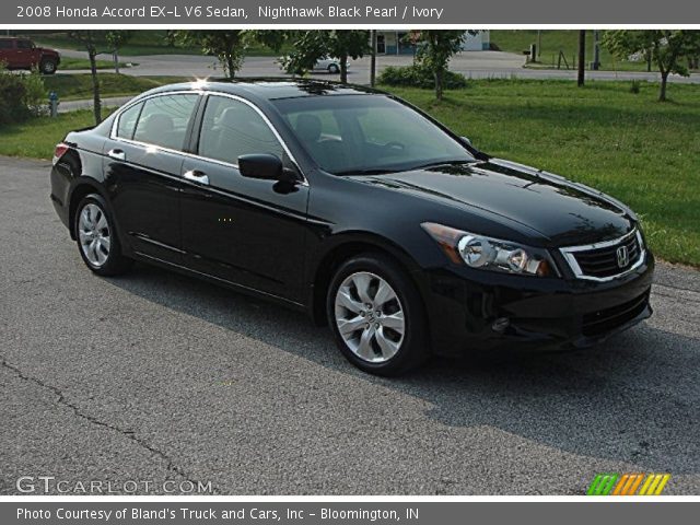 2008 Honda accord ex-l black #2
