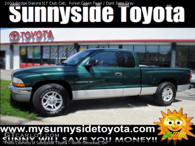 2001 Dodge Dakota SLT Club Cab in Forest Green Pearl