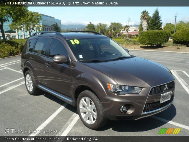 2010 Mitsubishi Outlander SE 4WD in Quartz Brown Metallic