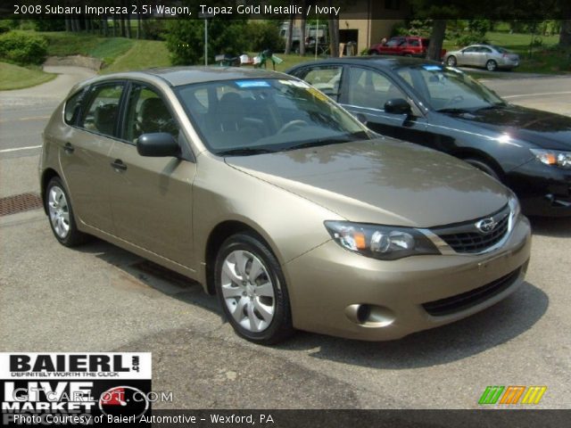 2008 Subaru Impreza 2.5i Wagon in Topaz Gold Metallic