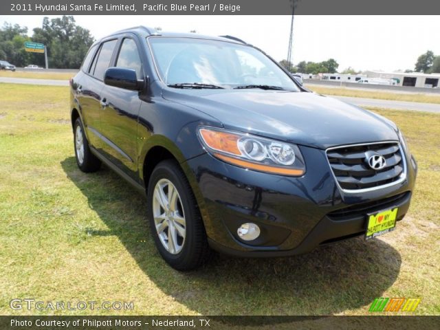 2011 Hyundai Santa Fe Limited in Pacific Blue Pearl