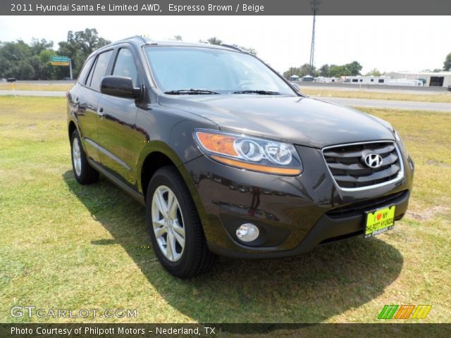 2011 Hyundai Santa Fe Limited AWD in Espresso Brown