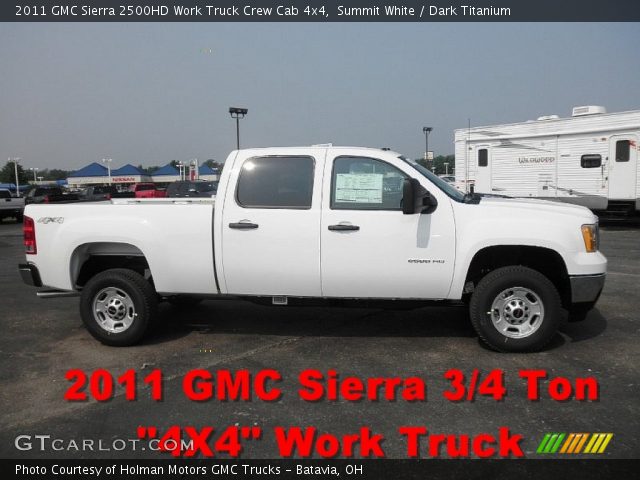 2011 GMC Sierra 2500HD Work Truck Crew Cab 4x4 in Summit White