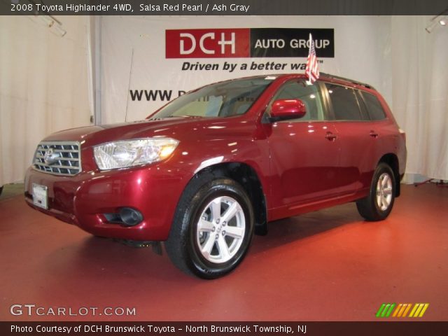 2008 Toyota Highlander 4WD in Salsa Red Pearl