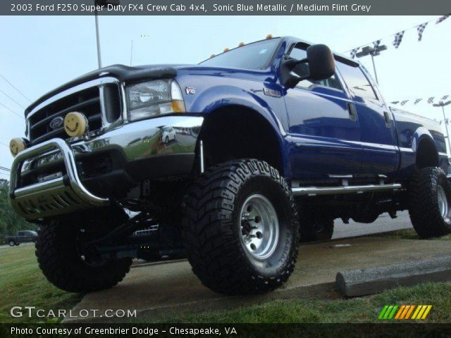 2003 Ford F250 Super Duty FX4 Crew Cab 4x4 in Sonic Blue Metallic