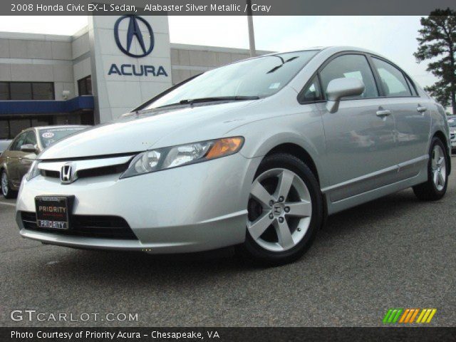 2008 Honda Civic EX-L Sedan in Alabaster Silver Metallic