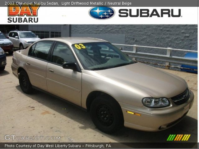 2003 Chevrolet Malibu Sedan in Light Driftwood Metallic