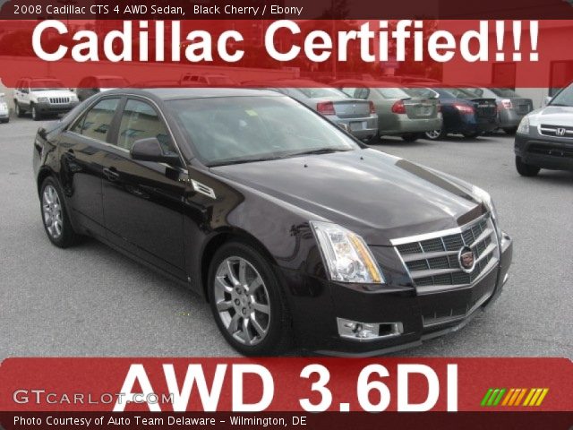 2008 Cadillac CTS 4 AWD Sedan in Black Cherry