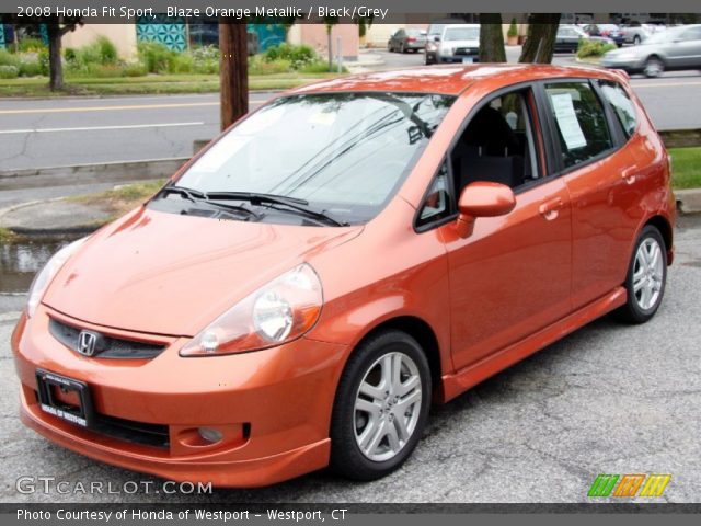 2008 Honda Fit Sport in Blaze Orange Metallic